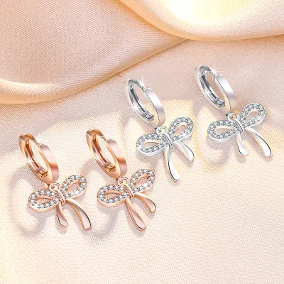 Neue Schmuck Koreanische Süße Bowknot Frauen Ohrringe Mode Tropfen Schmuck Geschenk